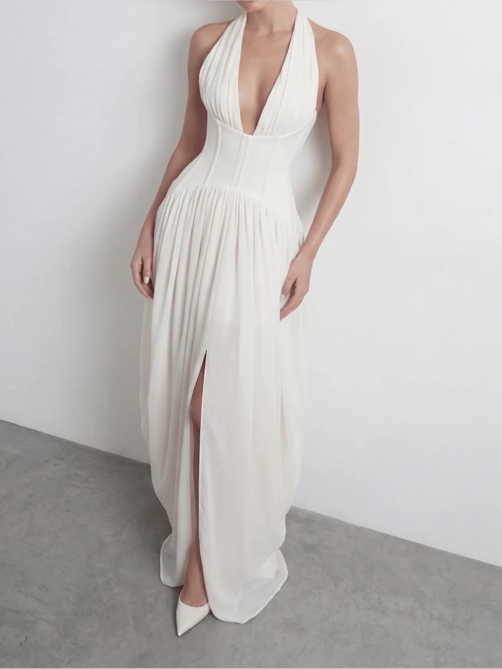 The halter corset gown